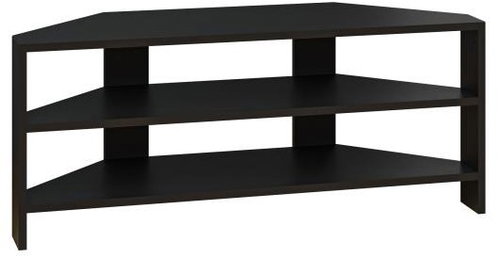 Houseland Thales Vintage Corner TV Stand, Black - TV Table - Main image