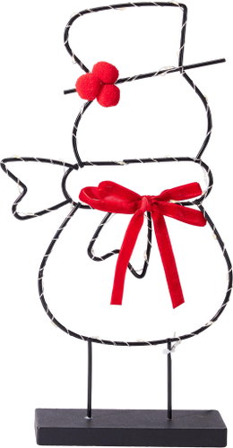H&L Christmas light-up LED snowman figure 36cm - Christmas Decoration - Main image