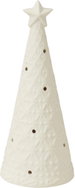 H&L Vánoční porcelánový svítící LED stromeček vločky 15 cm - Christmas Decoration