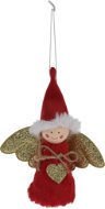 H&L Anjel závesný 14 cm, červený, dekorácia - Vianočné ozdoby