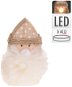 H&L karácsonyi figura LED-del, fa, fehér manó - Karácsonyi világítás