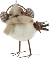 H&L Ptáček stojící 16cm se sluchátky, dekorace - Vánoční dekorace