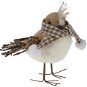 Vianočná dekorácia H&L Vtáčik stojaci 16 cm so šálom, dekorácia - Vánoční dekorace