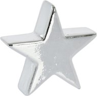 H&L Hviezda 9 cm, strieborná, dekorácia - Vianočná dekorácia