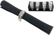 H&L Sada prstenů na ubrousky 4ks, stříbrná, varianta D - Szalvétagyűrű