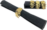 H&L Sada prstenů na ubrousky 4ks, zlatá, varianta B - Napkin Rings