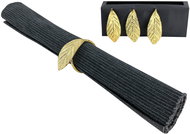 H&L Sada prstenů na ubrousky 4ks, zlatá, varianta C - Napkin Rings