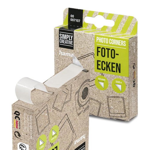 HAMA selbstklebend, transparent, 500 Stück - Fotoecken - Hauptbild