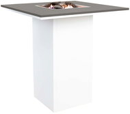 Table with gas fireplace COSI- Cosiloft bar table white frame / gray top - Garden Table