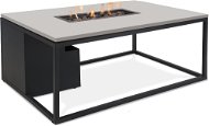 COSI- Cosiloft 120 Gas Fire Pit Table Black Frame / Grey Top - Garden Table
