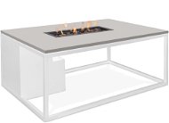 COSI- Cosiloft 120 Gas Fire Pit Table White Frame / Grey Top - Garden Table