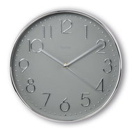 Hama Corsica 30 cm, silent running, silver/grey - Wall Clock