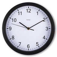Hama Elba 25 cm, tichý chod, černé - Nástěnné hodiny