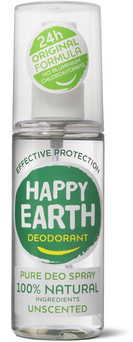 HAPPY EARTH Přírodní Deodorant Sprej bez vůně, 100 ml - Deodorant - Main image