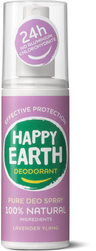 HAPPY EARTH Přírodní Deodorant Sprej Levandule & Ylang, 100 ml - Deodorant - Main image