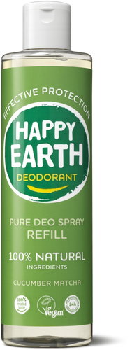 HAPPY EARTH Přírodní Deodorant Refill Okurka & Matcha, 300 ml - Deodorant - Main image