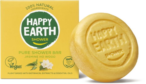 HAPPY EARTH Přírodní Sprchové mýdlo Jasmín & Kafr 90 g - Bar Soap - Main image
