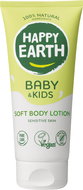 HAPPY EARTH Přírodní Baby & Kids Jemné tělové mléko s bambuckým máslem pro citlivou pokožku, 200 ml - Body Lotion