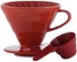 Hario Dripper V60-02, Ceramic, Red - Drip Coffee Maker