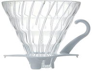 Hario Dripper V60-02, Glass, White - Drip Coffee Maker