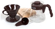 Hario V60 Brown Pour Over Kit - Dripper + Server + Filters - Drip Coffee Maker