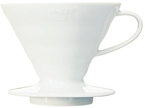 Hario DripperV60-02, ceramic, white - Dripper  - Main image