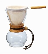 Hario Dripper Woodneck kombinácia karafy, balněného filtra a sklenené karafy s hrdlom z olivového drie - Kávovar