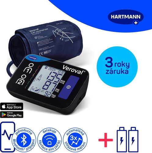 HARTMANN Veroval Compact + Connect s AFIB a Bluetooth připojením, 3 roky záruka - Tlakoměr - Hlavní obrázek