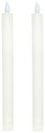 Haushalt Wax candle with LED flame, 2 pcs, natural - LED Candle