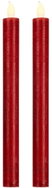 Haushalt LED high wax candles, 2 pcs, burgundy - LED Candle