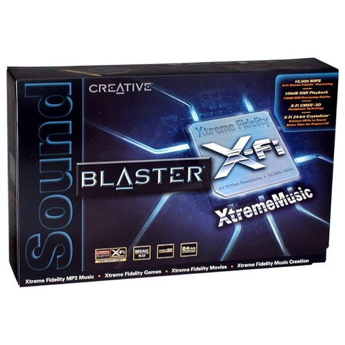 Zvuková karta Creative SOUND BLASTER X-Fi XtremeMusic 24-bit 7.1 retail - - - Main image