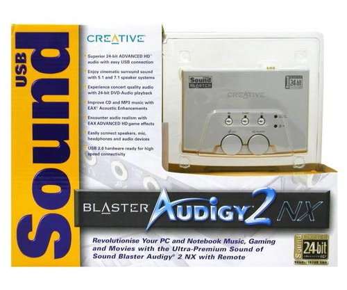 Zvuková karta Creative SOUND BLASTER AUDIGY 2 NX - externí USB2.0 - - - Main image