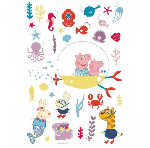 Samolepicí dekorace PEPPA PIG SEA DK1649, 42,5 x 65 cm - Self-Adhesive Decoration - Main image