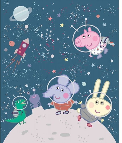 Fototapeta 3dílná, PEPPA PIG SPACE FTD3P5173, 225 x 270 cm - Fototapeta - Main image