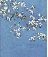 Fototapeta 3dílná, SAKURA BLUE FT3P5905, 225 x 270 cm - Fototapeta