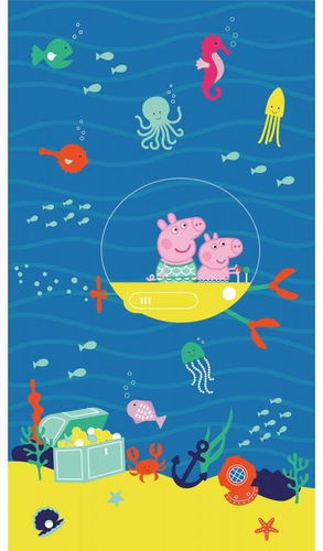Fototapeta 2dílná,  PEPPA PIG SEA FTD2P5617, 150 x 270 cm - Fototapeta - Hlavní obrázek