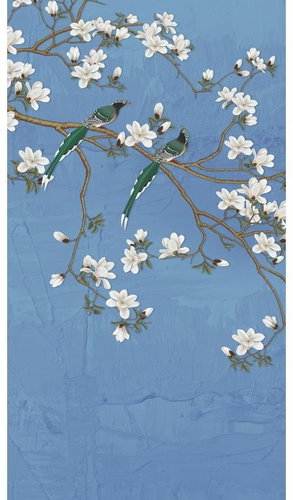 Fototapeta 2dílná,  SAKURA BLUE FT2P2547, 150 x 270 cm - Fototapeta - Main image