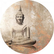 Samolepicí dekorace kulatá,  Budha  CR3202, 70 x 70 cm - Self-Adhesive Decoration