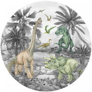 Samolepicí dekorace kulatá,  Dino CR3251, 70 x 70 cm - Self-Adhesive Decoration