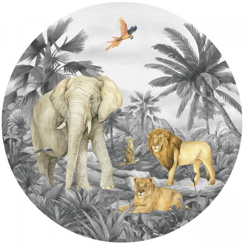 Samolepicí dekorace kulatá,  Jungle CR3241, 70 x 70 cm - Self-Adhesive Decoration - Main image