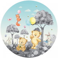 Samolepicí dekorace kulatá,  Medvídek CR3245, 70 x 70 cm - Self-Adhesive Decoration