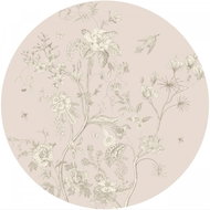 Samolepicí dekorace kulatá,  OLD GRAPHICS FLORALS CR3257, 70 x 70 cm - Self-Adhesive Decoration