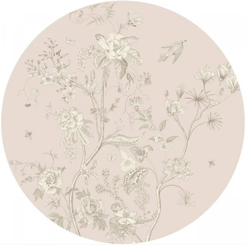 Samolepicí dekorace kulatá,  OLD GRAPHICS FLORALS CR3257, 70 x 70 cm - Self-Adhesive Decoration - Main image