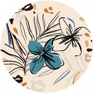 Samolepicí dekorace kulatá,  VECTOR GRAPHICS FLORALS CR3255, 70 x 70 cm - Self-Adhesive Decoration
