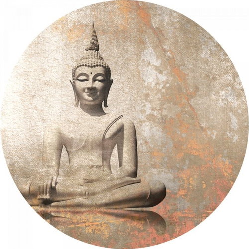 Samolepicí dekorace kulatá,  Budha  CR3302, 140 x 140 cm - Self-Adhesive Decoration - Main image