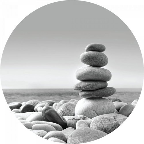 Samolepicí dekorace kulatá,  Stone Pyramid CR3307, 140 x 140 cm - Self-Adhesive Decoration - Main image