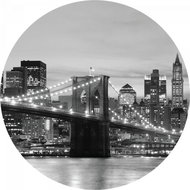 Samolepicí dekorace kulatá,  Brooklyn Bridge CR3308, 140 x 140 cm - Self-Adhesive Decoration