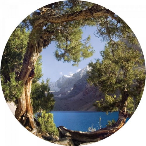 Samolepicí dekorace kulatá,  Lake View CR3314, 140 x 140 cm - Self-Adhesive Decoration - Main image
