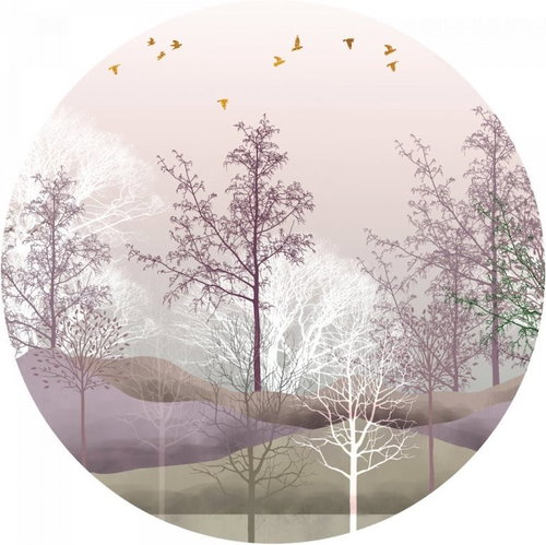 Samolepicí dekorace kulatá,  Mystical Forest CR3333, 140 x 140 cm - Self-Adhesive Decoration - Main image