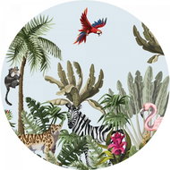 Samolepicí dekorace kulatá,  Vector Jungle  CR3335, 140 x 140 cm - Self-Adhesive Decoration
